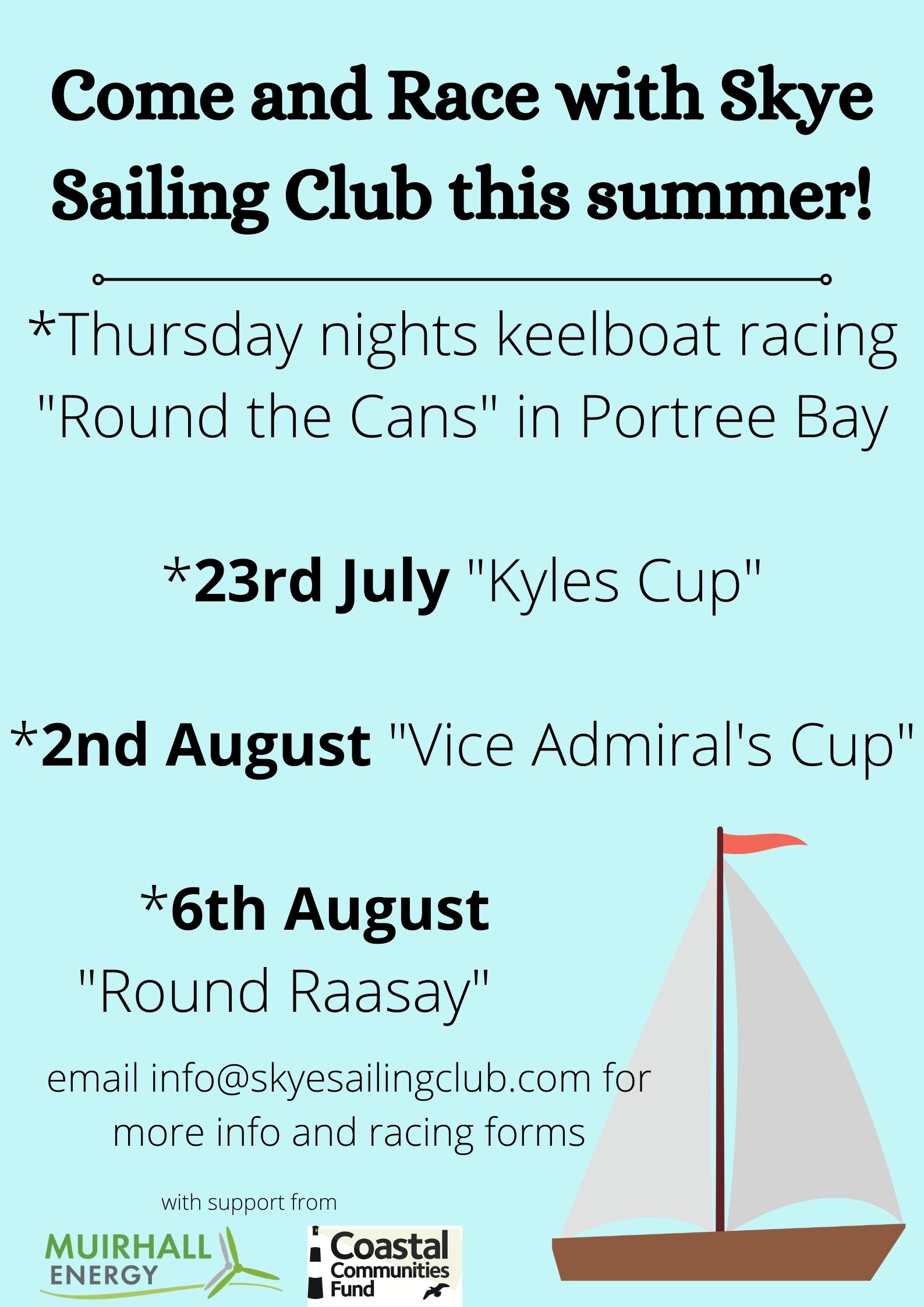 Come and Race with Skye Sailing Club this summer